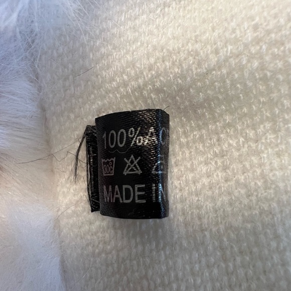 FAUX FUR Trim Poncho | Ivory White | Glam Wedding Winter Chic | One Size - Picture 7 of 7